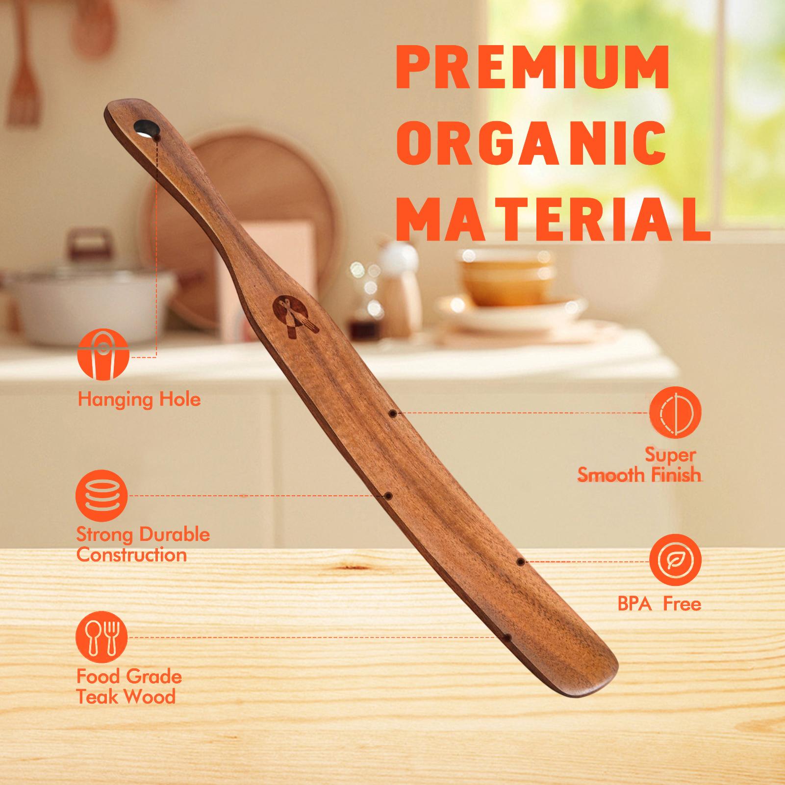 Okonomiyaki Spatula - Bâtonnets mélangeurs en bois, grattoirs pour