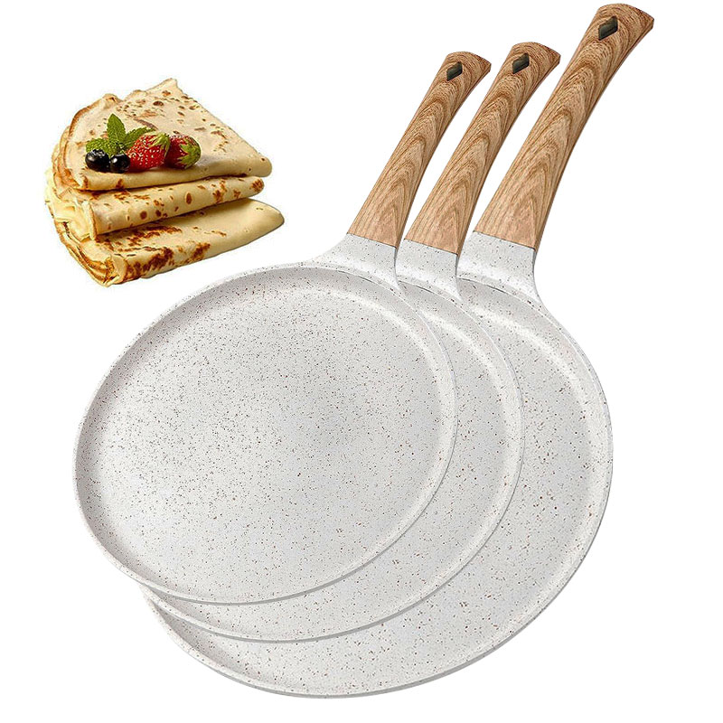 Egg Waffle Pan - Poêle à crêpes antiadhésive 20/24/28 cm,