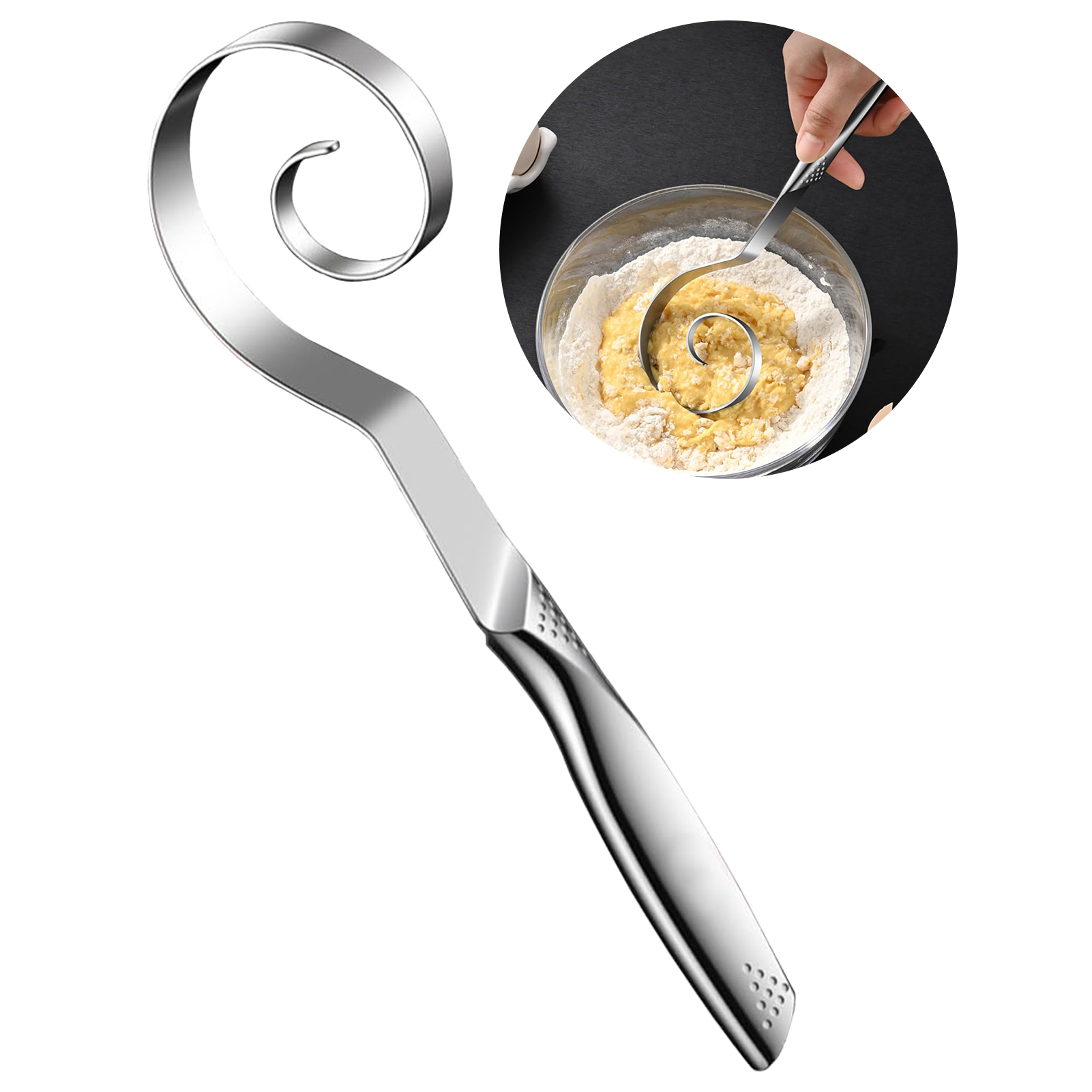 Danish Pancake Pan - Fouet à pâte danois en acier