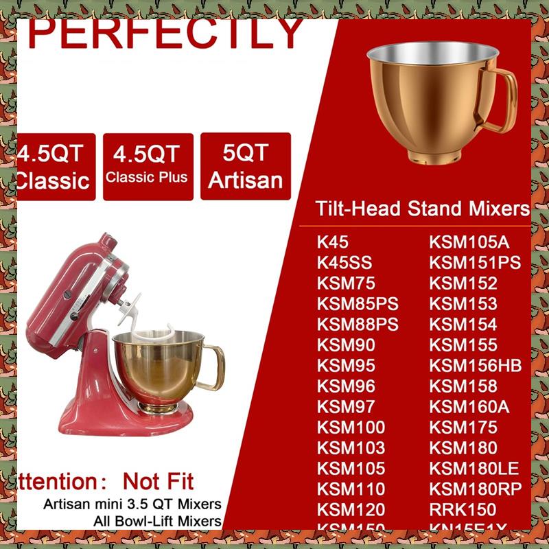 ABLQ – bol mélangeur en acier  - Kitchenaid Mixer Artisan 5Qt avis et prix